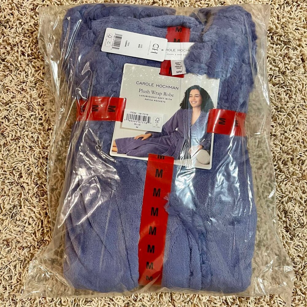 Carole Hochman Women’s Soft Plush Wrap Robe, Size M (New)